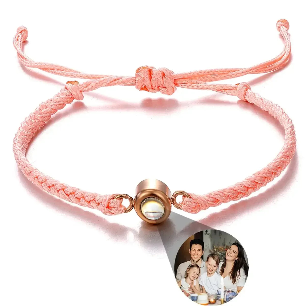 Custom Bracelets with Picture inside Style 14 / Rose Beads / United States