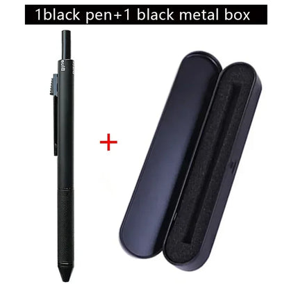 Metal Multicolor Pen 4 In 1 Gravity Sensor Ballpoint Pen Black pen with box
