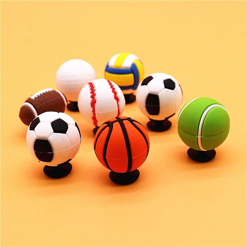 Realistic Mini 3D Ball PVC Shoe Charms