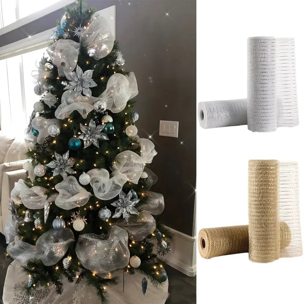 9M Christmas Ribbon Decoration – Festive Tree & Home Ornament for Christmas and New Year 2026 02 / United States / 9M