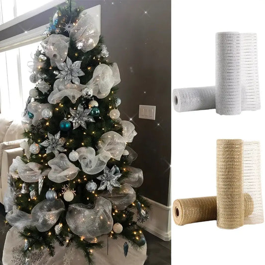 9M Christmas Ribbon Decoration – Festive Tree & Home Ornament for Christmas and New Year 2026 02 / United States / 9M