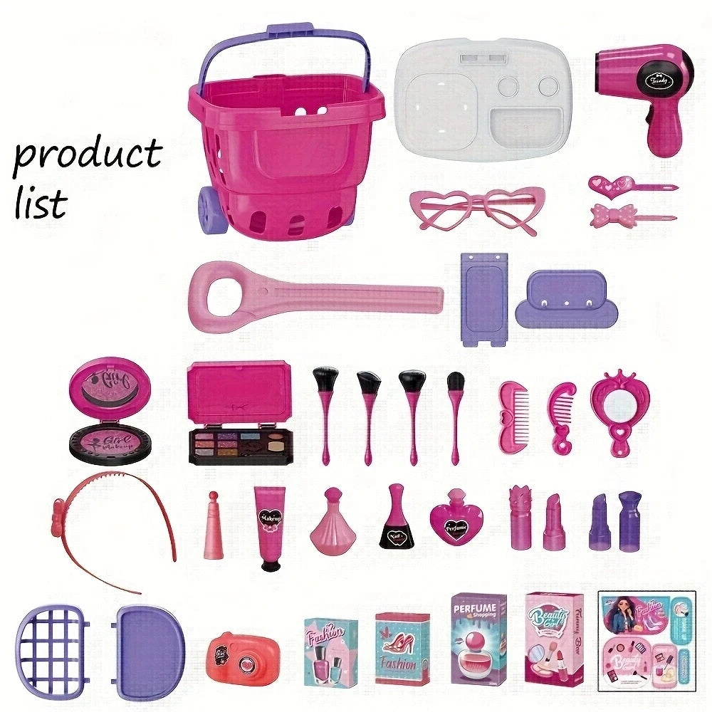 36-Piece Luxury Fashion Makeup & Styling Set for Kids