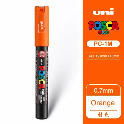 1 UNI Ball POSCA PC-1M Marker Pen POP Poster Orange