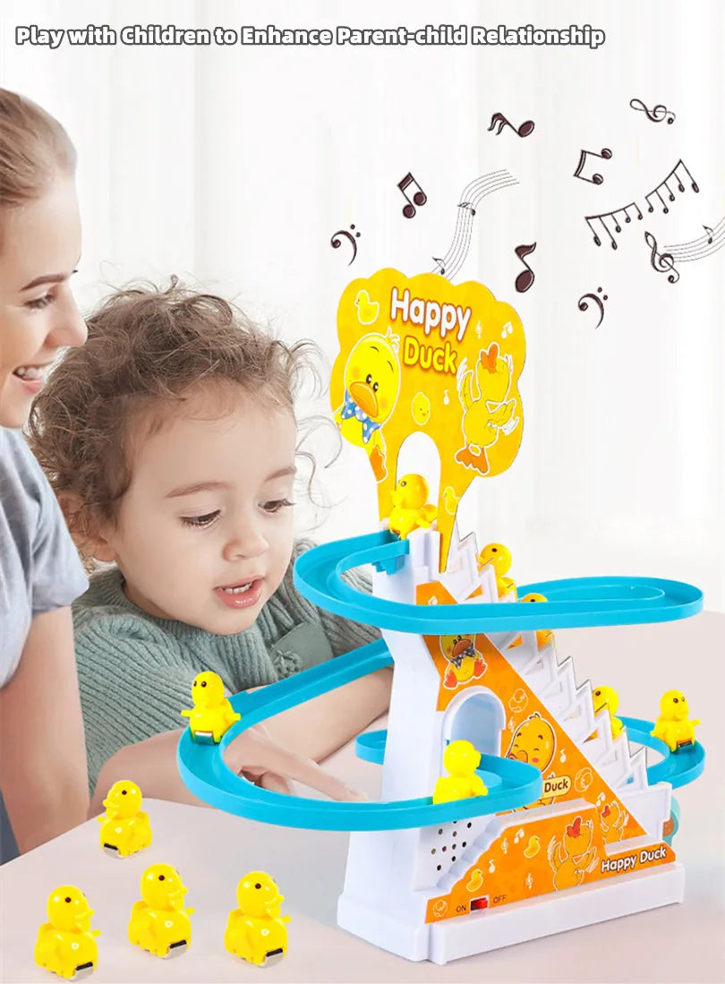 Electric Duck Climbing Stairs Toy 