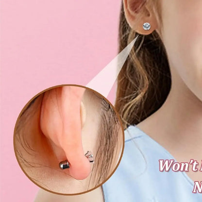 24-Pair Stainless Steel Screw Back Stud Earrings Set for Women & Girls