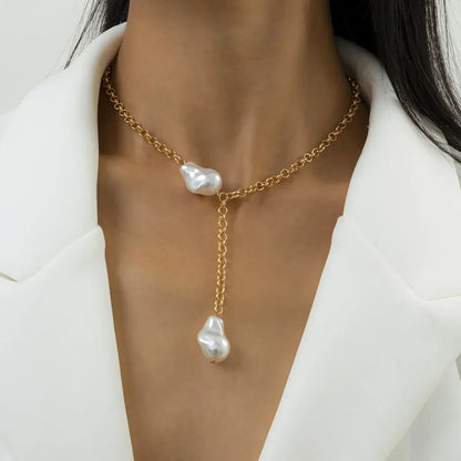 Trend Elegant Jewelry Wedding Big Pearl Necklace 8
