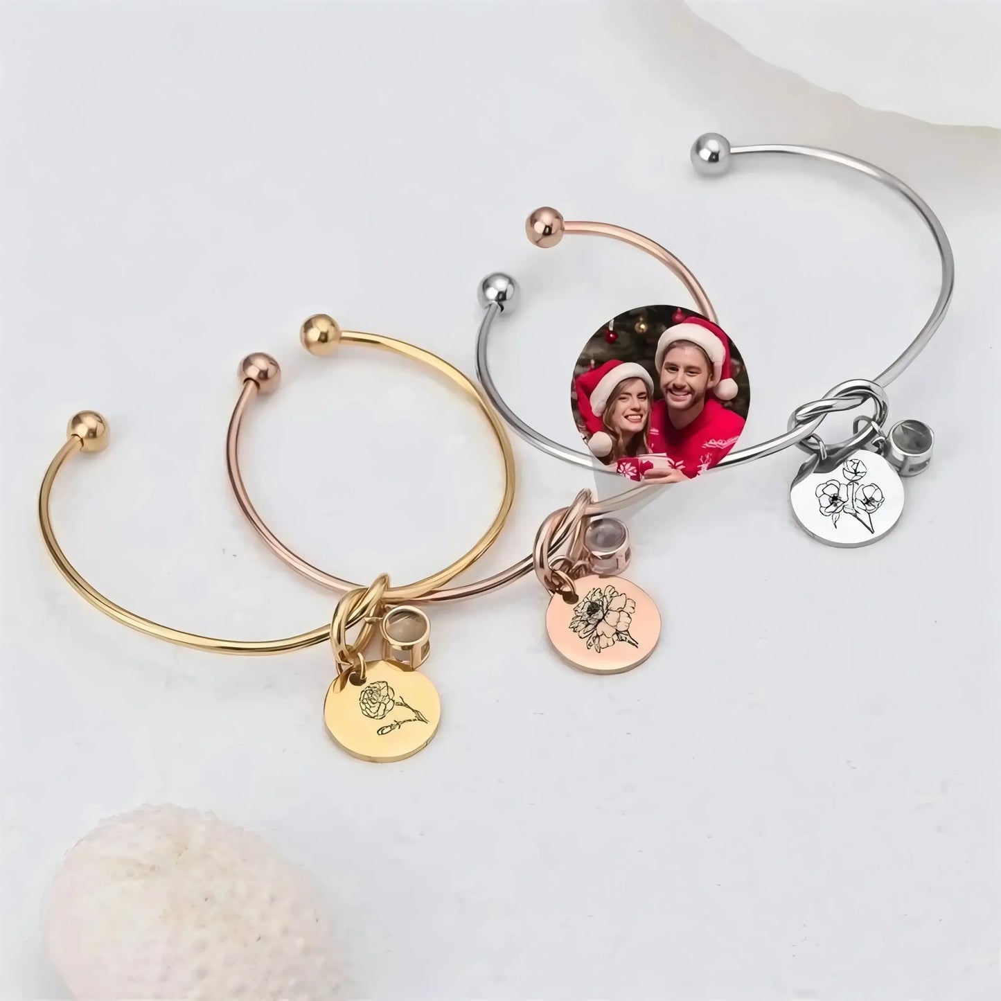 Light Luxury Photo Projection Bracelet Style 4-TYKB1880 / 15cm / Silver