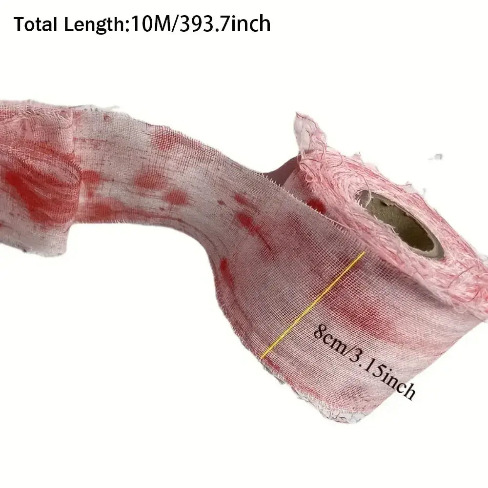 10M Artificial Blood Bandage Cloth Halloween Decoration