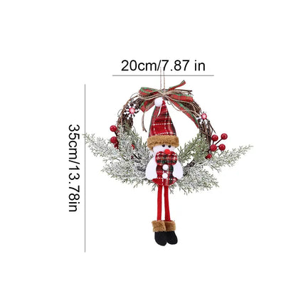 Artificial Christmas Door Wreath & Garland Décor 1Pcs / United States