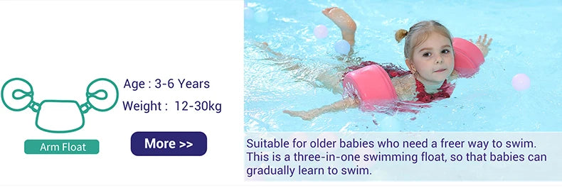 Non-Inflatable Baby Float with Canopy Waist Swimming Chest