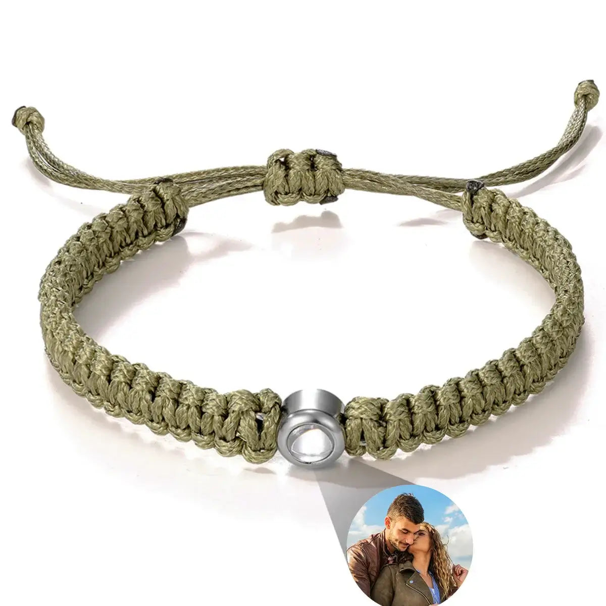 Shopminx Custom Bracelets with Picture inside Style 3 / Rose Beads / United States