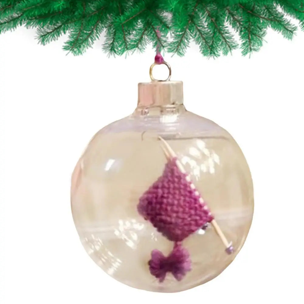 12CM Transparent Christmas Ball Ornaments