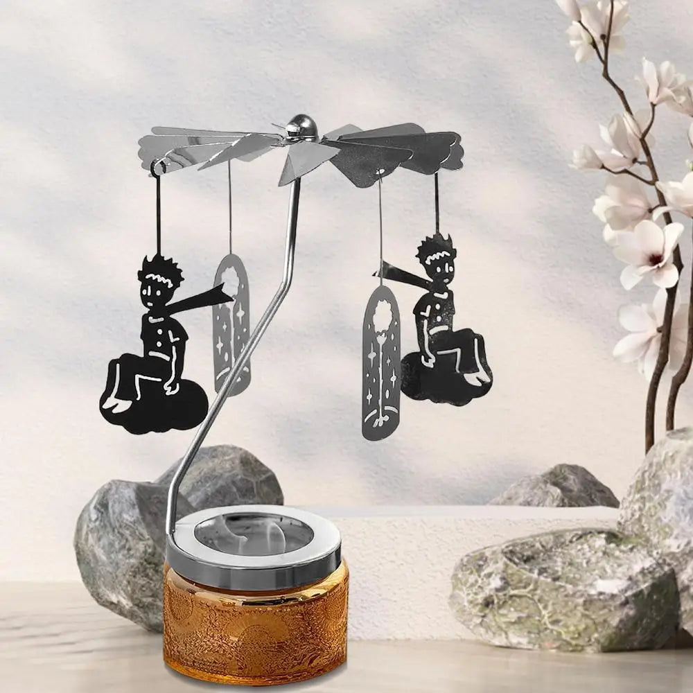 Candle Holder Thermal Rotating Candlestick Thanksgiving Table Decoration
