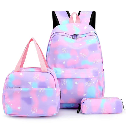 School Bag Adjustable Strap Fashion Purple