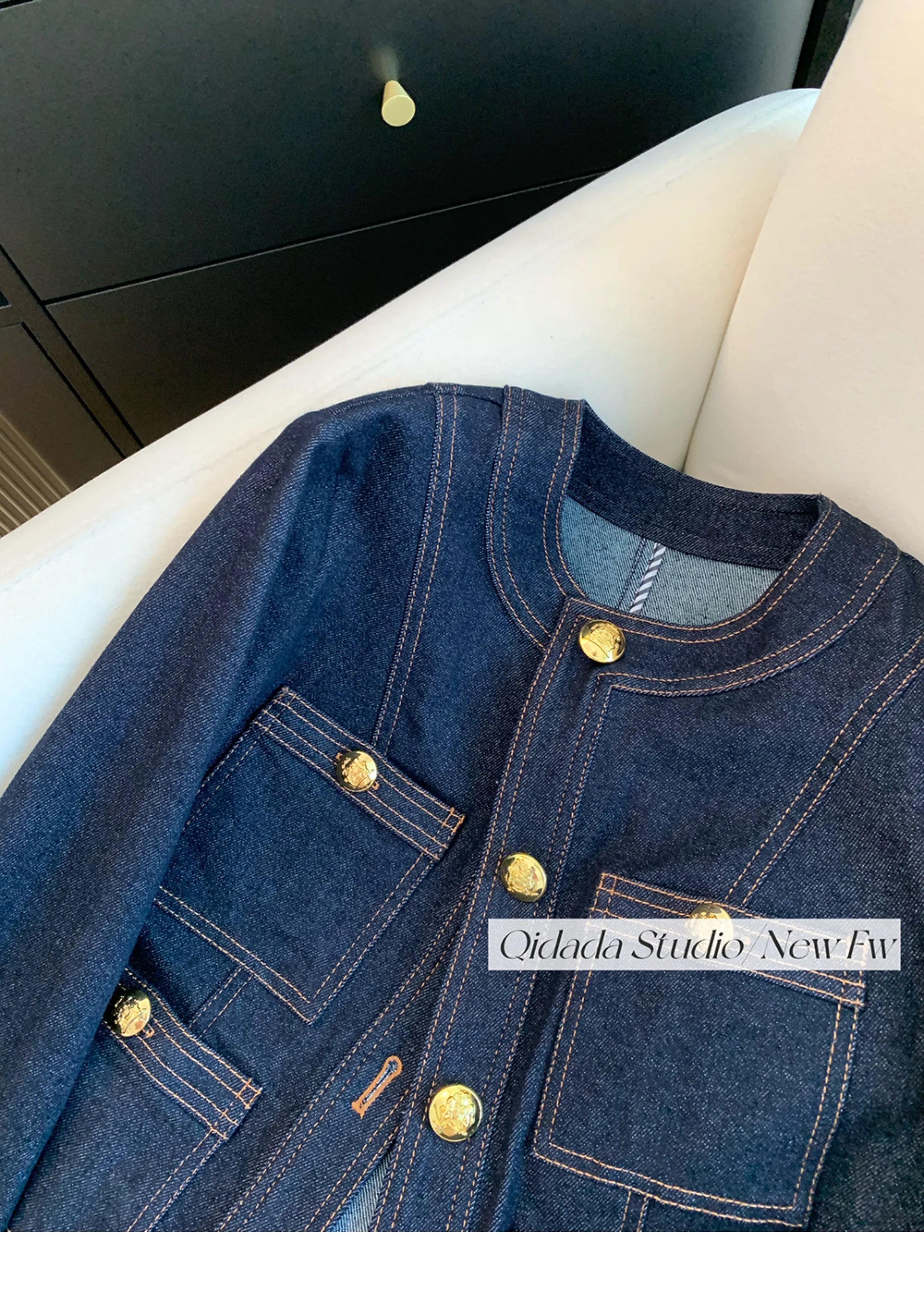 Casual Blue Elegant Denim Jacket