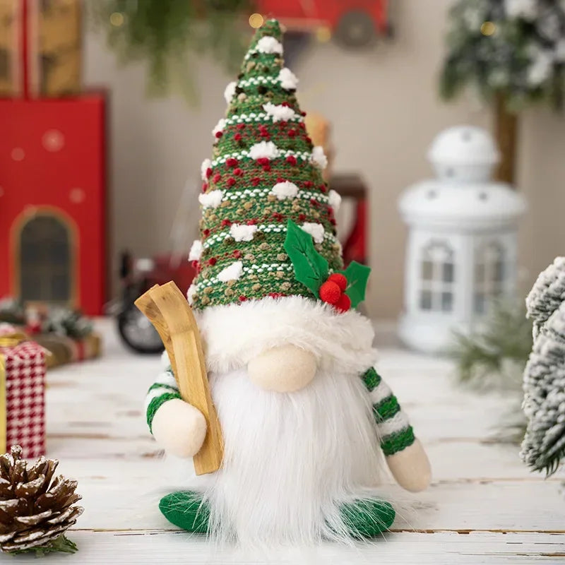 Christmas Elf Knitted Gnome with LED Light