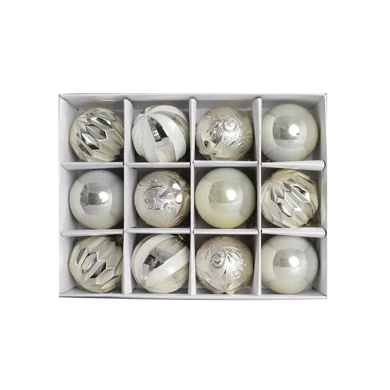 Printed Christmas Ball Ornaments Set