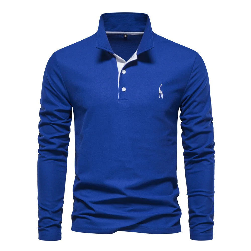 Long Sleeve Golf Polo Shirts Homme Spring Tshirt