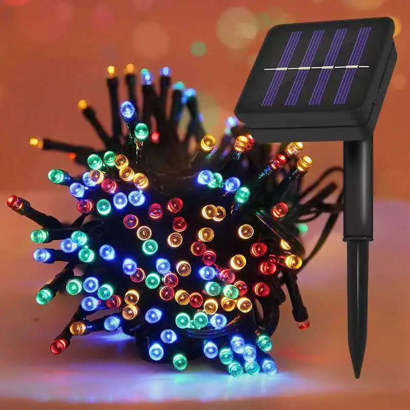 Solar Outdoor Christmas Fairy String Lights Warm White / 7m 23ft 50LEDs / United States