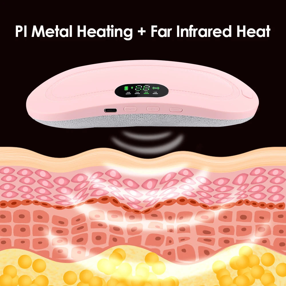 Electric Period Cramp Relief Massager with Heating Pad