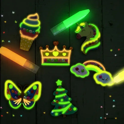 DIY Glow-in-the-Dark Wooden Magnet Craft Kit for Kids United States
