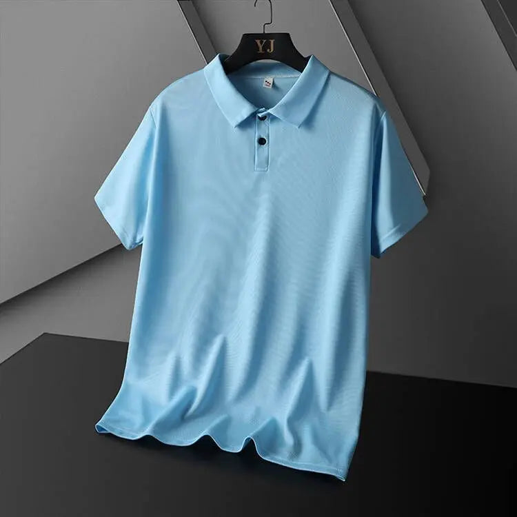 Summer Men Polo Tops Breathable Quick Dry T Shirt