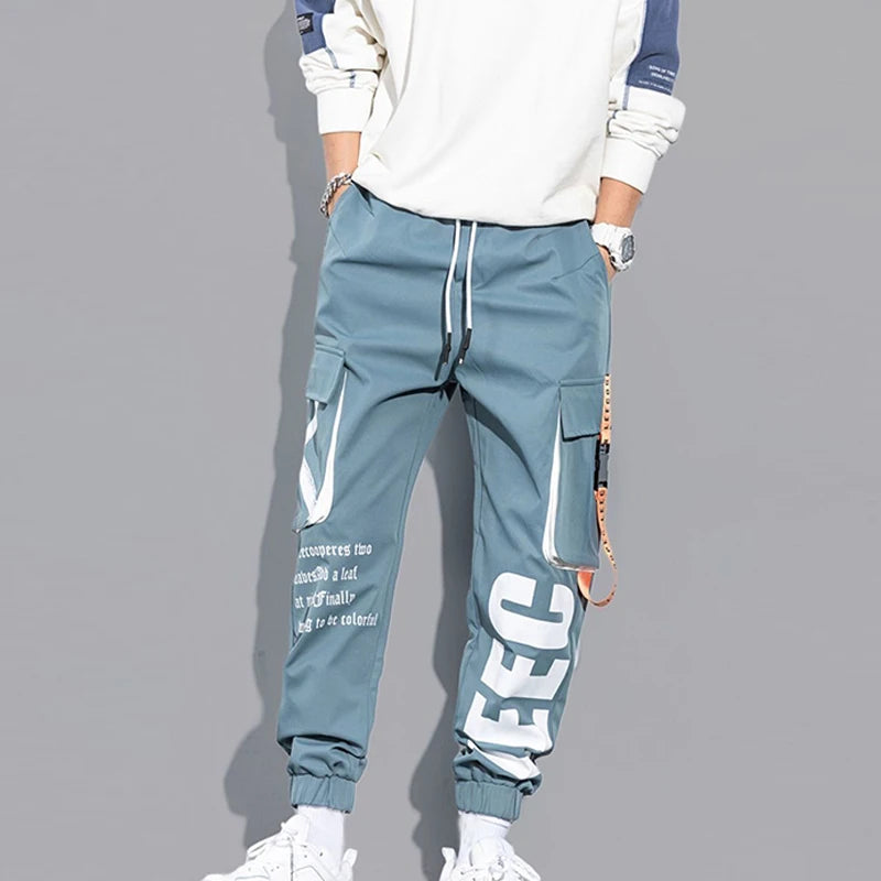 Men Drawstring Hip Hop Joggers