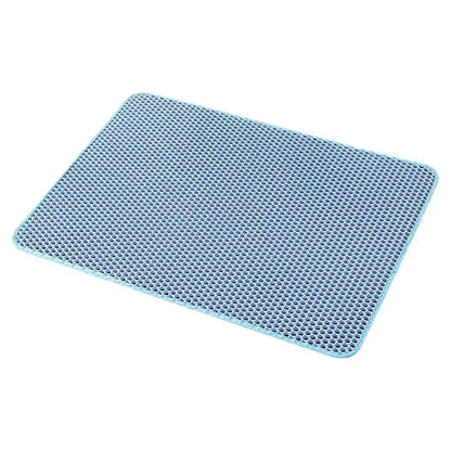 Cat Litter Mat Cat Litter Trapping Mat With Honeycomb Double Layer Washable Black / United States