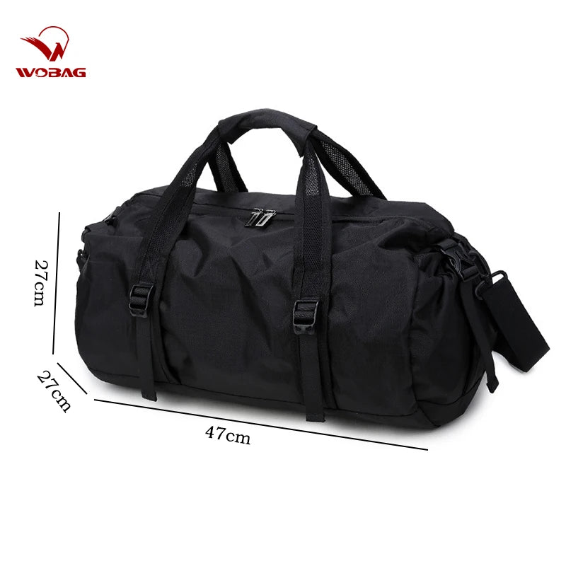 Fashion Black New Weekend Short-distance Travel Bag Foldable