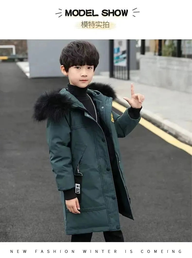 Winter Boys Thicken Long Jackets