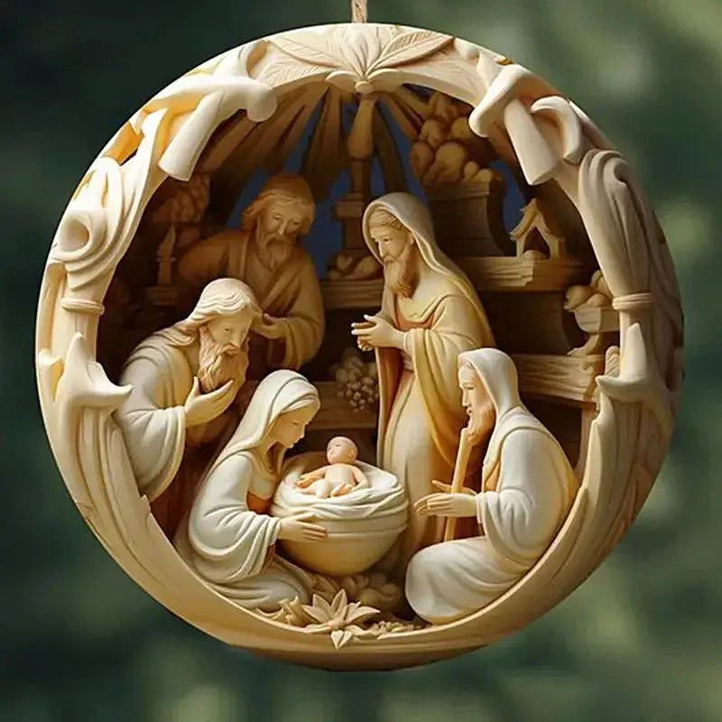 Nativity Christmas Tree Ornaments – Jesus Christ Hanging Pendants