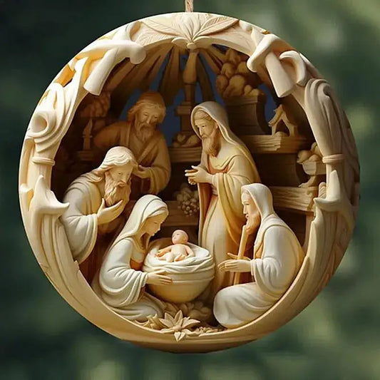 Nativity Christmas Tree Ornaments – Jesus Christ Hanging Pendants