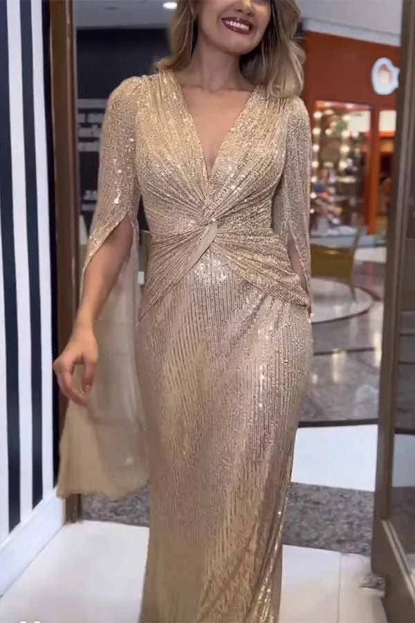 Fashion Elegant Sequin Evening Dress