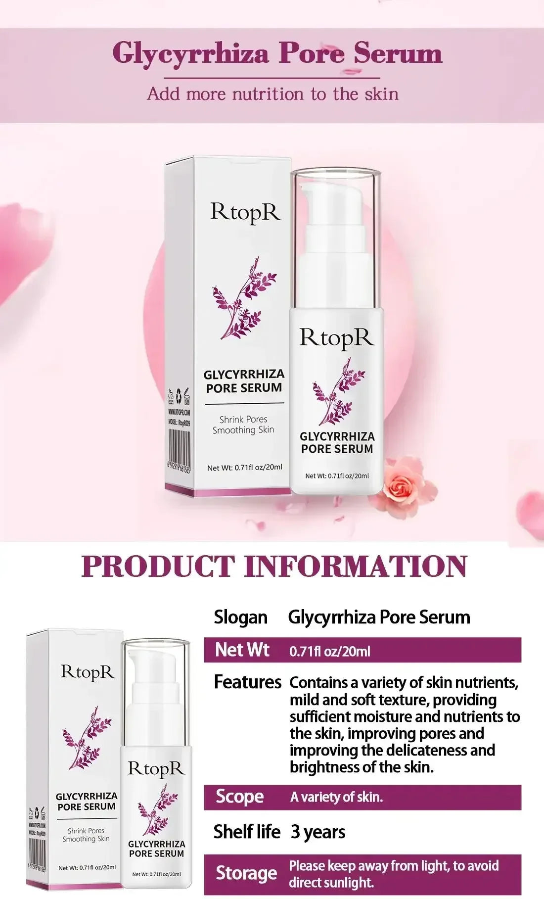 Pore Shrinking Essence Face Repair Essential Oil Remove Blackheads Face Care United States