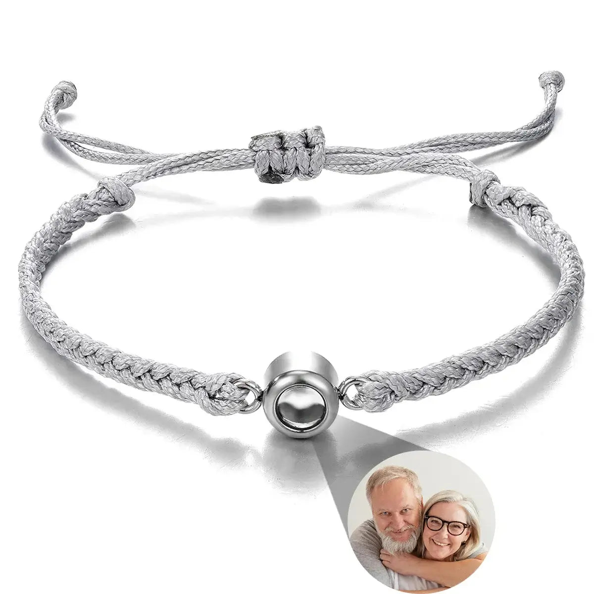 Shopminx Custom Bracelets with Picture inside Style 13 / Black Beads / United States