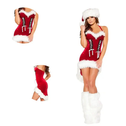 Women Christmas Costume Santa Cosplay Dress