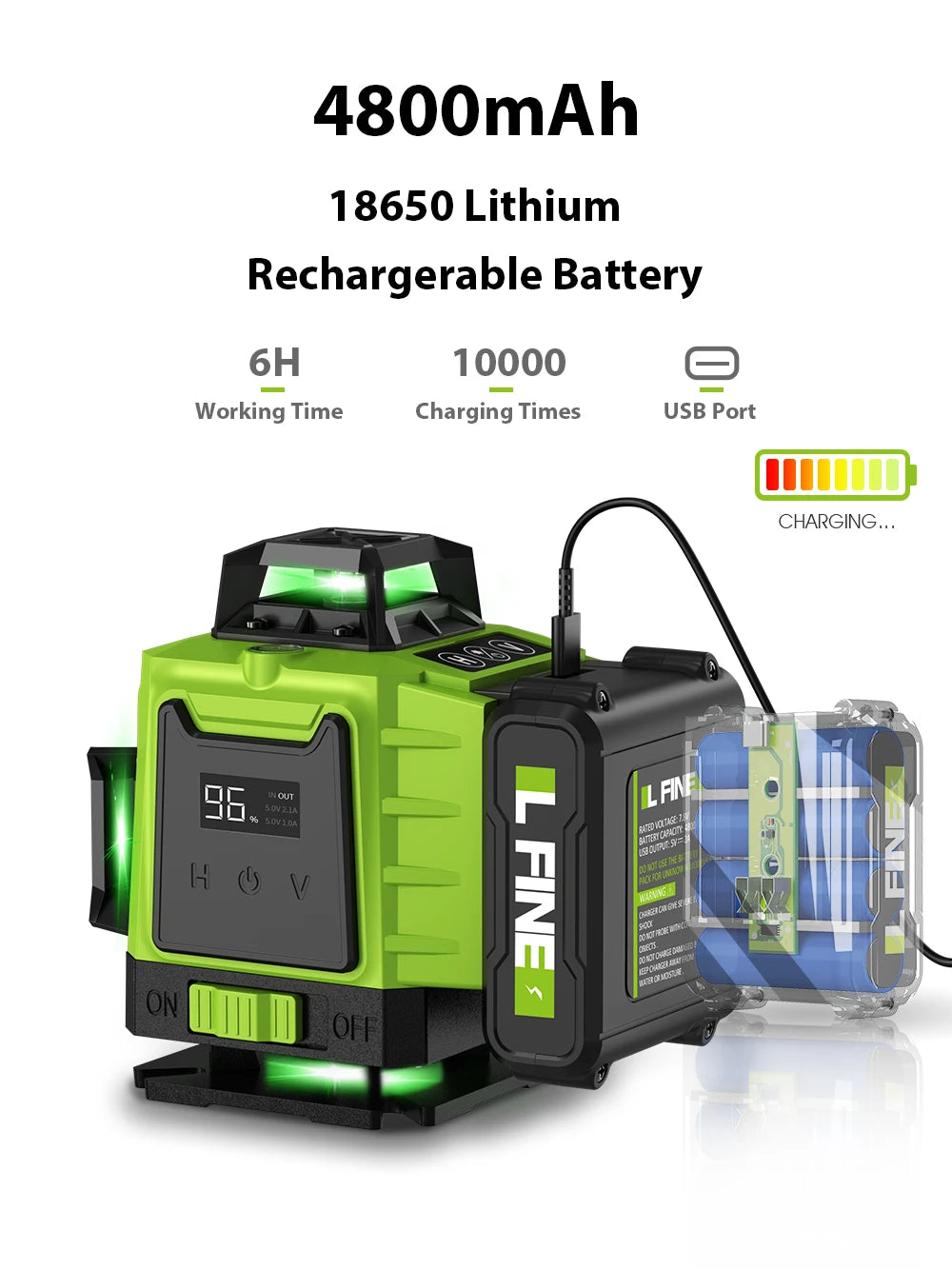 Laser Lines Horizontal And Vertical With Remote Control