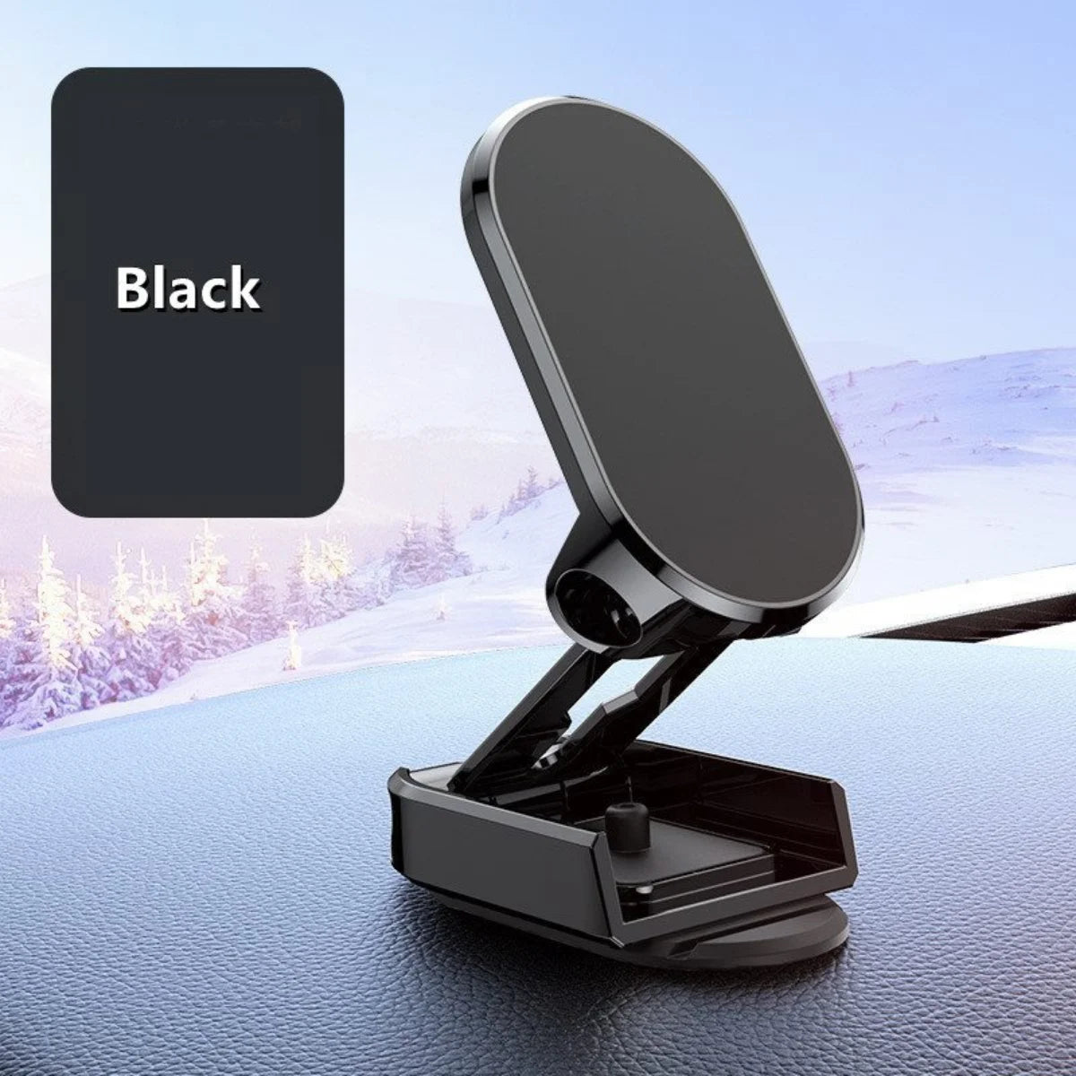 Hands-free magnetic car mount for safer driving.