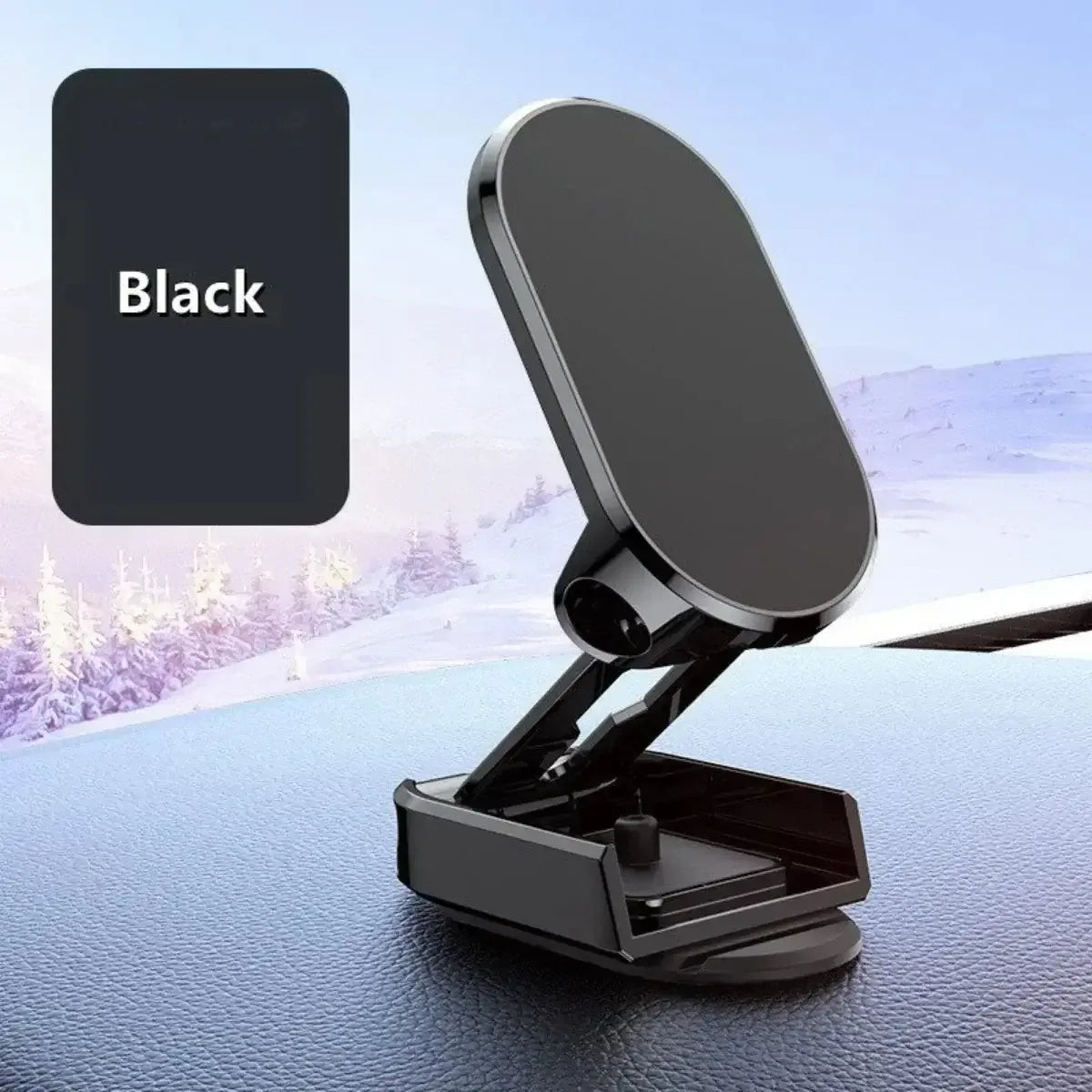 Magnetic Car Phone Mount – 360° Rotating Smartphone Holder black
