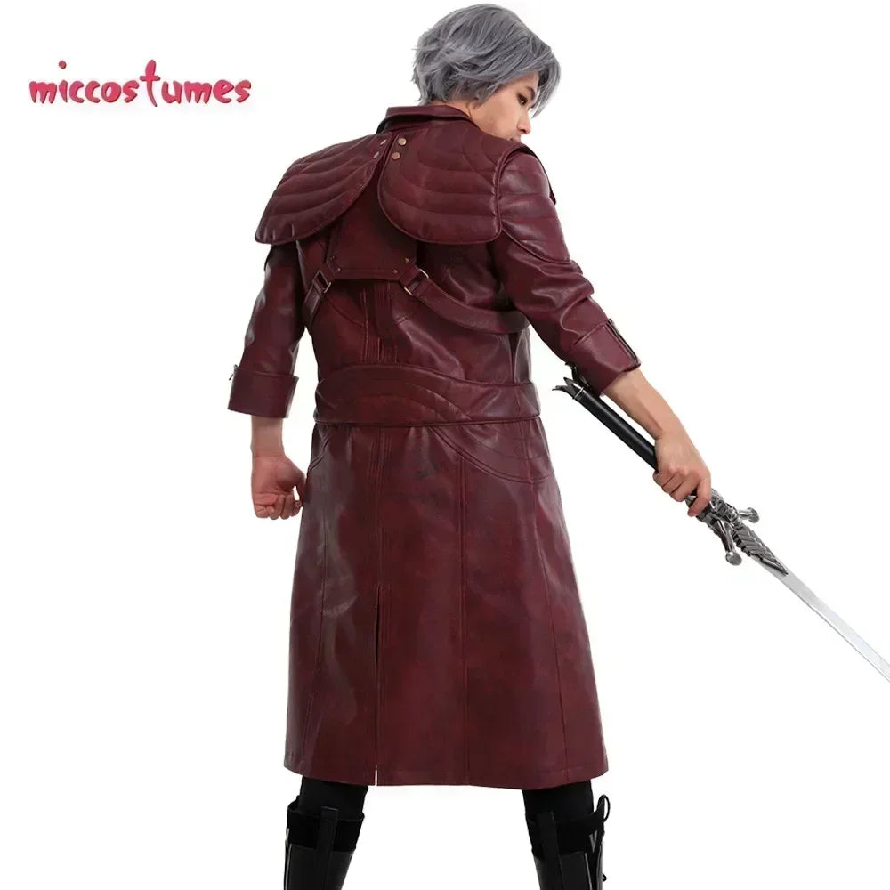 Men’s Dante Cosplay Costume PU Leather Coat