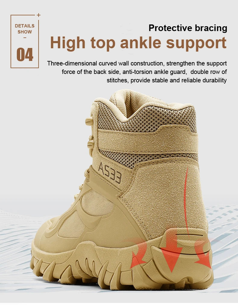 Men's tactical boots anti collision