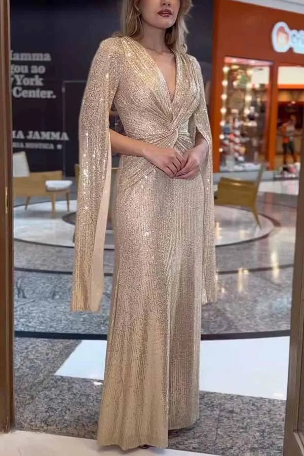 Fashion Elegant Sequin Evening Dress