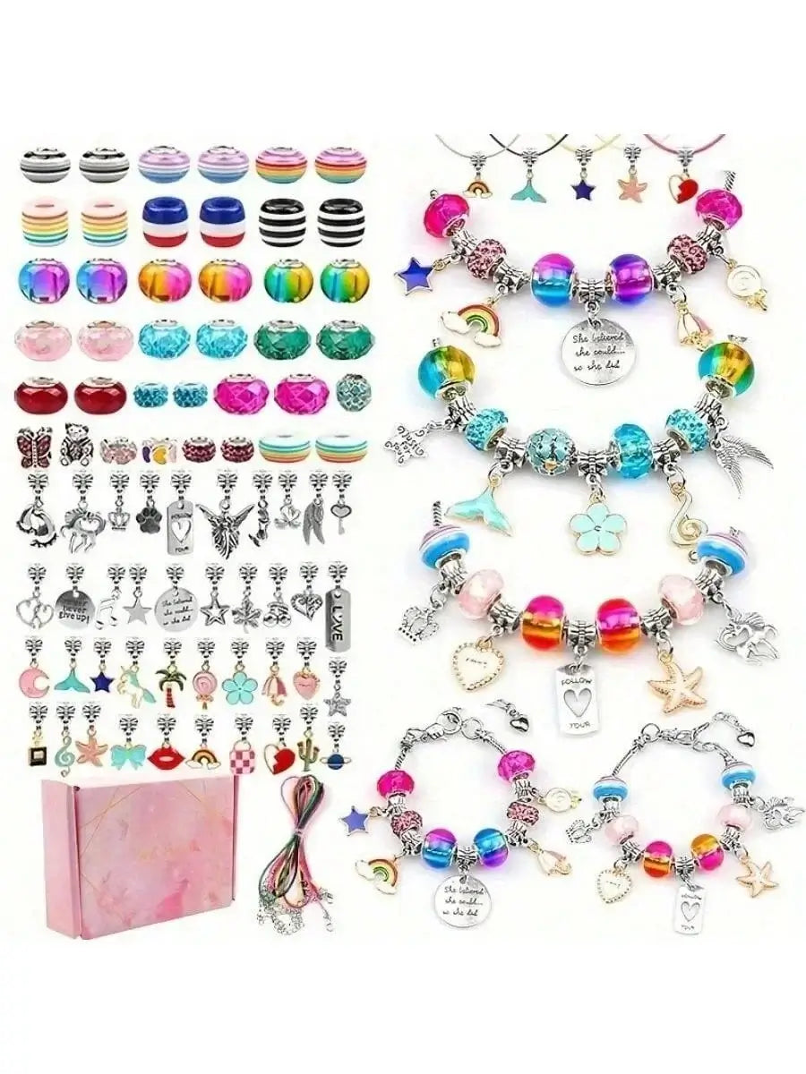 125pcs Girls Charm Bracelet Making Kit United States