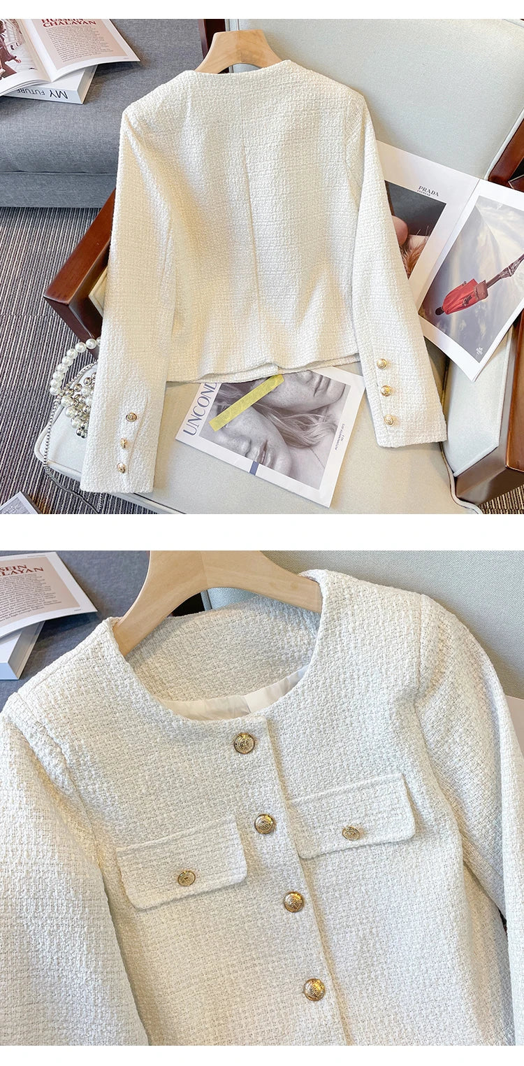 High Quality Fashion Small Fragrance Tweed Jacket