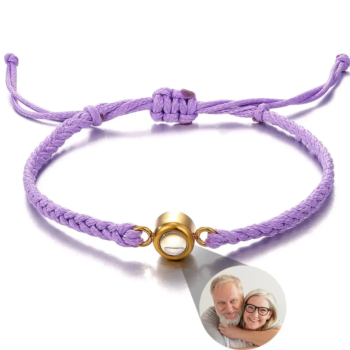 Shopminx Custom Bracelets with Picture inside Style 12 / Rose Beads / United States