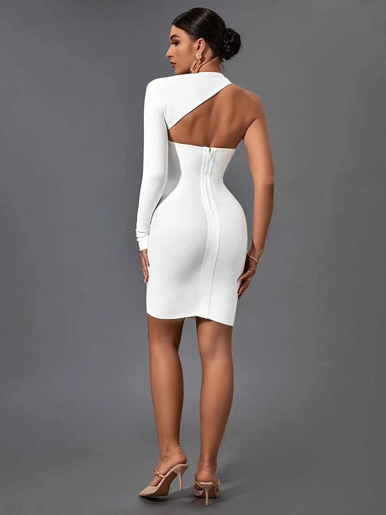 Bandage Dress Black Bodycon Dress Evening Party Elegant Sexy One Shoulder