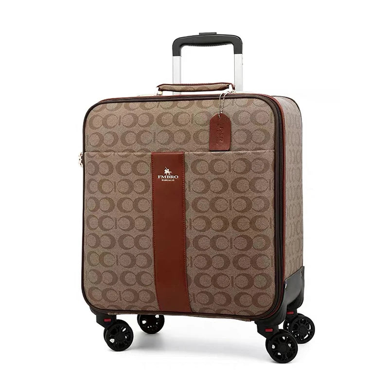 Men luxury trolley luggage travel bag carry-ons luggage