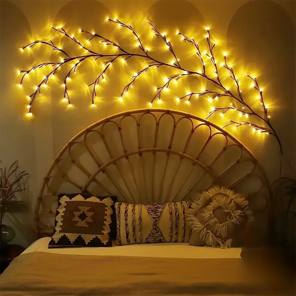 Solar LED Tree Branch String Lights – 96LED Outdoor Waterproof Garland
