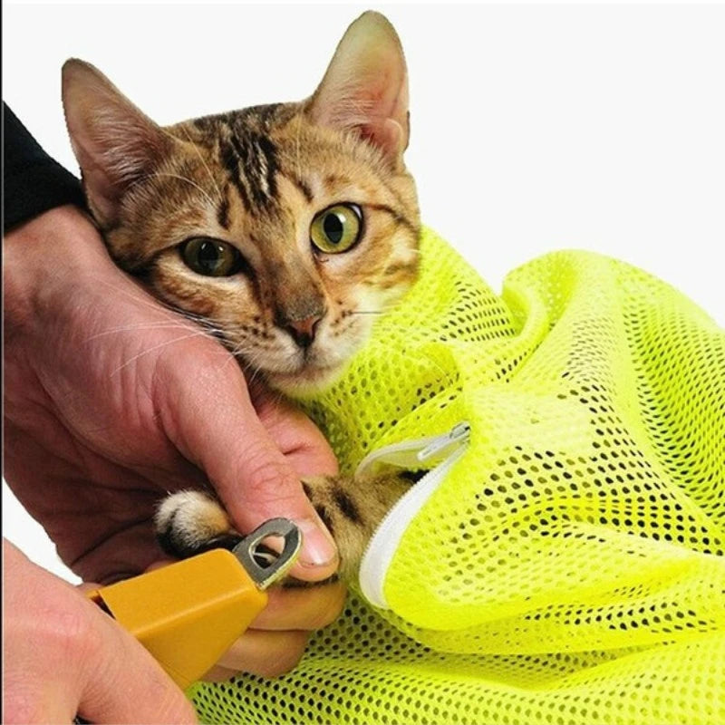 Mesh Cat Groom Bath Bag