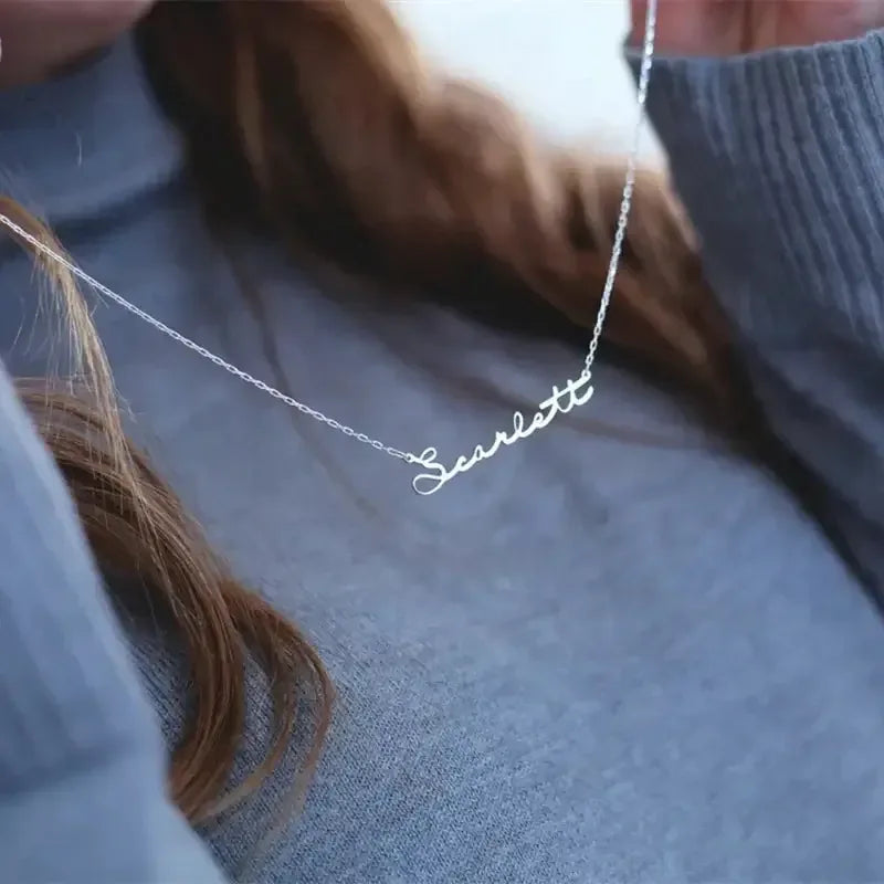 Personalized Name Necklace Stainless Steel Gold-color / 50cm